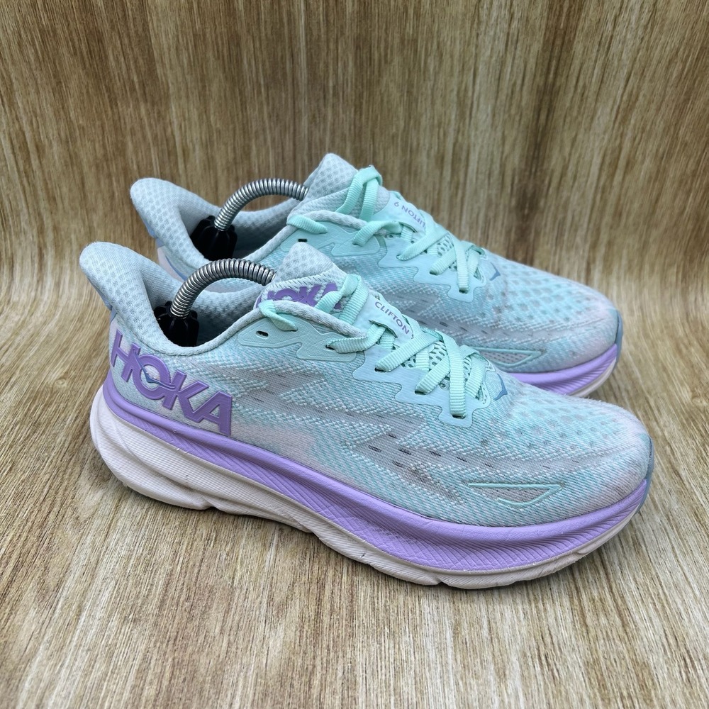 Hoka One One Clifton 9 Women's 6.5 Sunlight Ocean Running Shoes 1127896 SOLM